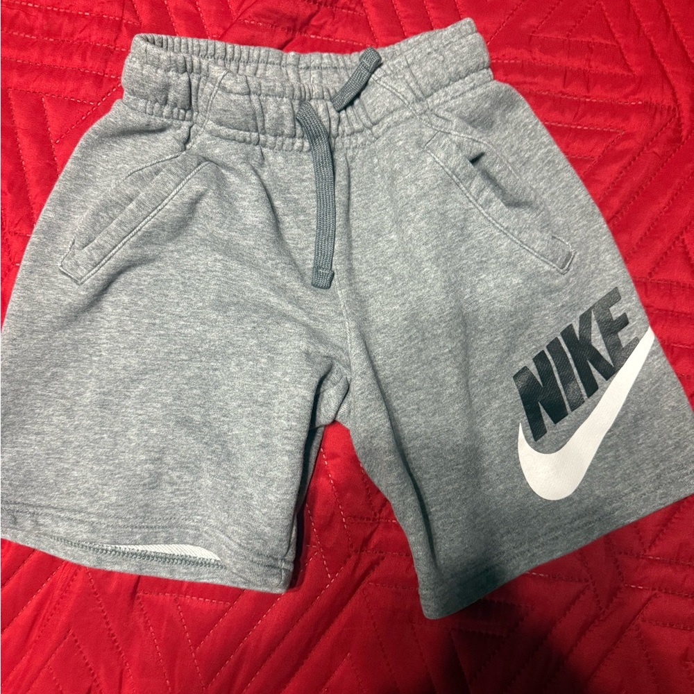 Nike Gray Athletic Shorts with Drawstring Waistband